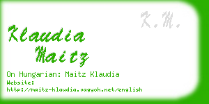 klaudia maitz business card